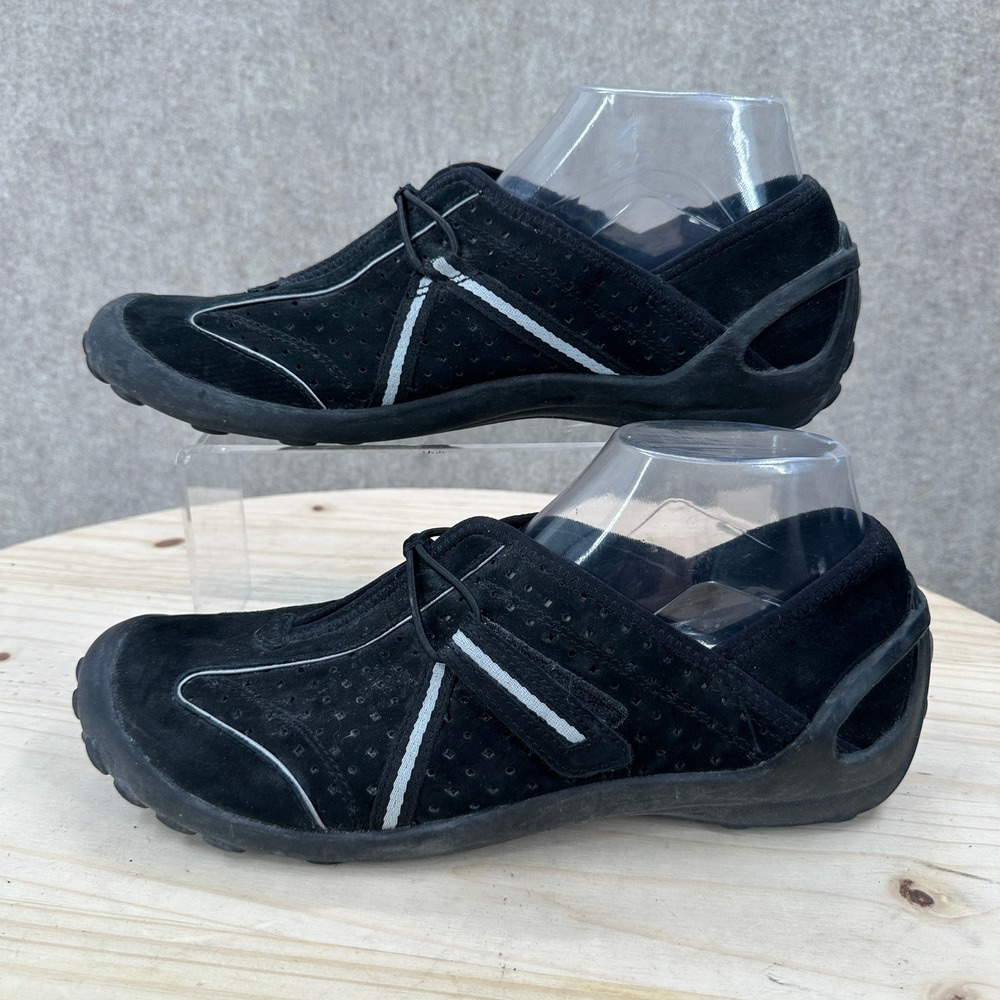 Clarks Privo Tequini Sneakers Womens 10M Black Leather Bungee Low Top